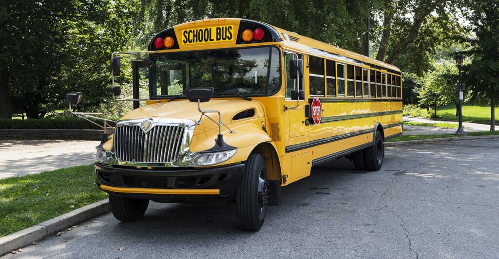 school bus on the road